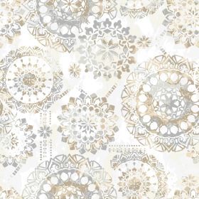 Papel pintado PAPEL AUTODHESIVO MANDALA GRIS